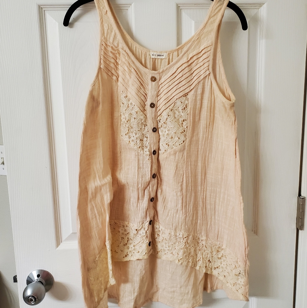 Blu Pepper Light Pink Tank In small